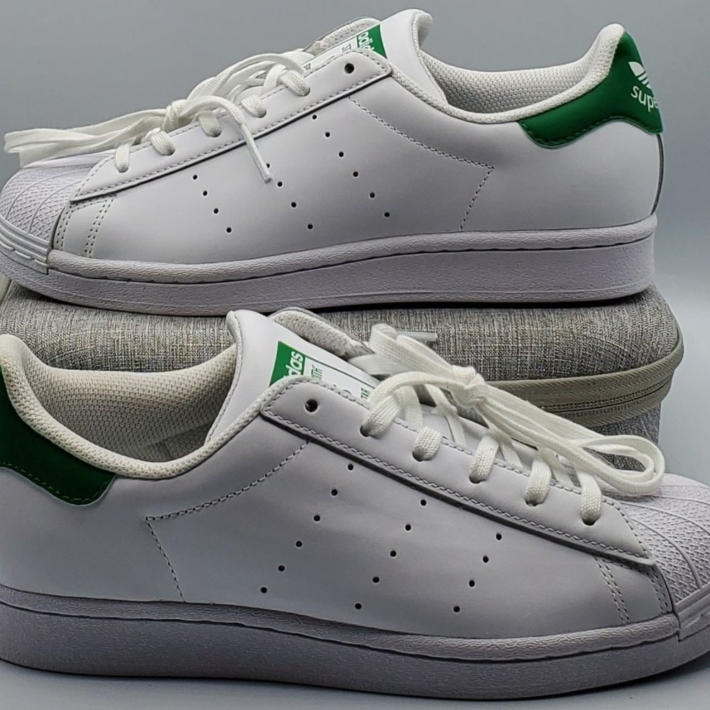 Adidas SuperStan Stan Smith vs SuperStar Boys Size 6 FX1014 White/Green Rare